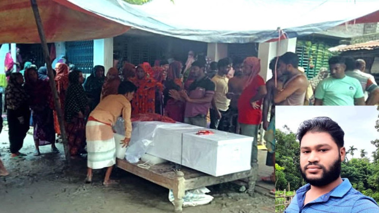 মৃত্যুর সাত দিন প্রবাসী রনির মরদেহ ফিরলো জন্মভূমিতে, পারিবারিক কবরস্থানে দাফন