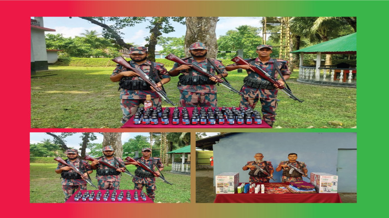 বেনাপোলে একুশ লক্ষাধিক টাকার চোরাচালান পণ্য ও মাদকদ্রব্য জব্দ