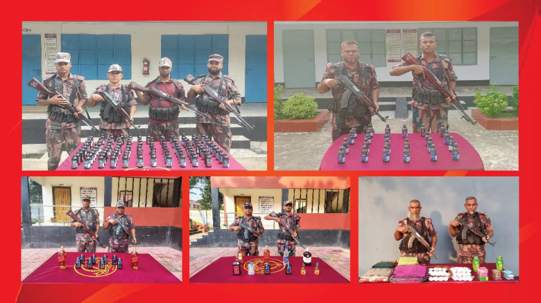 বেনাপোলে বিজিবির অভিযানে মাদক ও কসমেটিক্স সামগ্রী আটক