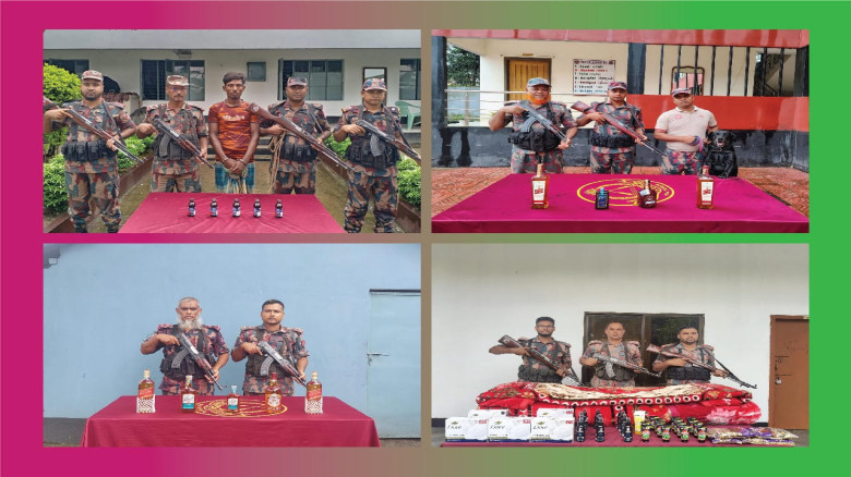 বেনাপোল সিমান্ত থেকে মাদকদ্রব্য ও চোরাচালান পণ্যসহ আটক -১