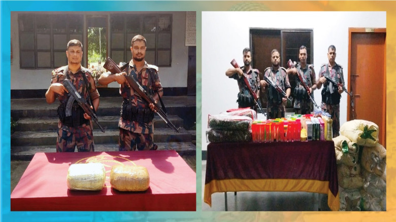 বেনাপোলে বিজিবির অভিযানে মাদকদ্রব্য ও কসমেটিক্স সামগ্রী আটক