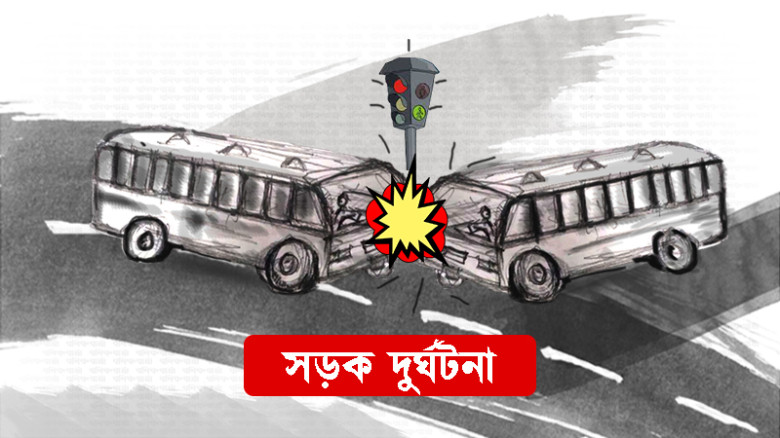 ঝিনাইদহে বাস-ট্রাকের মুখোমুখি সংঘর্ষে আহত ১৫