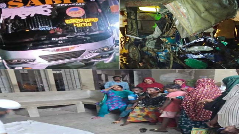 অভয়নগরে বাসের সঙ্গে ইজিবাইকের সংঘর্ষে চালক নিহত, য...