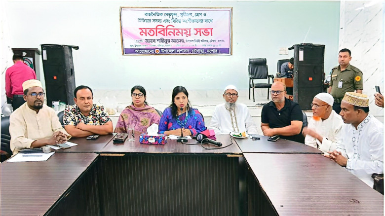 চৌগাছায় নবাগত ইউএনওর সাথে মতবিনিময়, কপোতাক্ষ ও ভৈরব নদের সীমানা নির্ধারণের দাবি