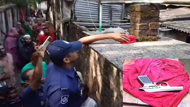 যশোরের অভয়নগরে লাল কাপড়ে পেঁচানো খেলনা পিস্তল উদ্ধার