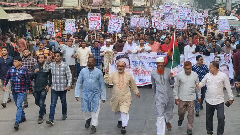 ইঞ্জিনিয়ার টি এস আইয়ুবকে মনোনীত করায় অভয়নগরে বিএনপির প্রচার মিছিল