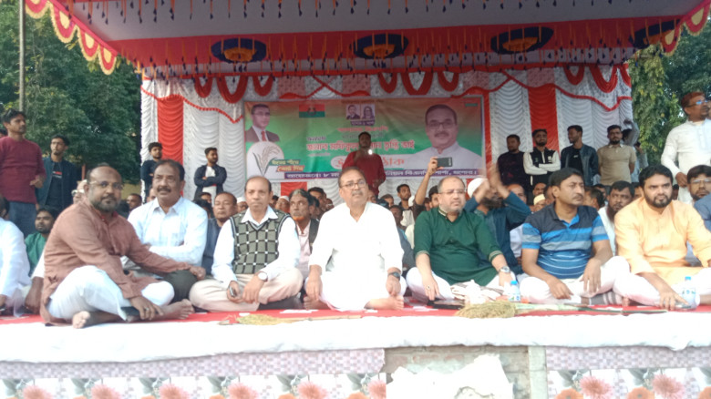 বাগআঁচড়ায় ধানের শীর্ষের প্রার্থী মফিকুল হাসান তৃপ্তির উঠান বৈঠক জনসমুদ্রে