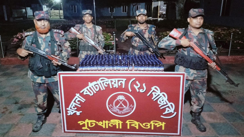 পুটখালী সিমান্ত এলাকায় বিজিবি অভিযানে ভারতীয় নেশা জাতীয় সিরাপ ও ফেনসিডিল উদ্ধার
