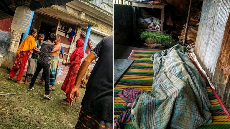 বাড়িতে বাবার লাশ রেখে দুই ভাইয়ের মারামারি