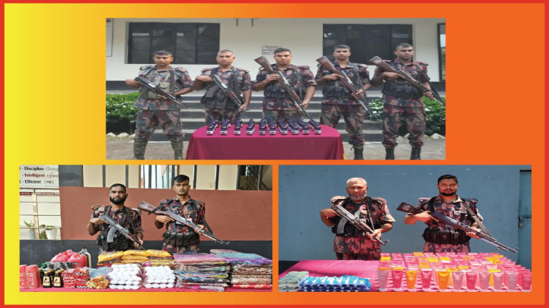 যশোরে ৪৯ বিজিবির অভিযানে মাদক ও বিপুল পরিমাণ চোরাচ...